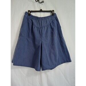 Vintage The Season Ticket Blue Cotton Mom Shorts Large Pockets 16